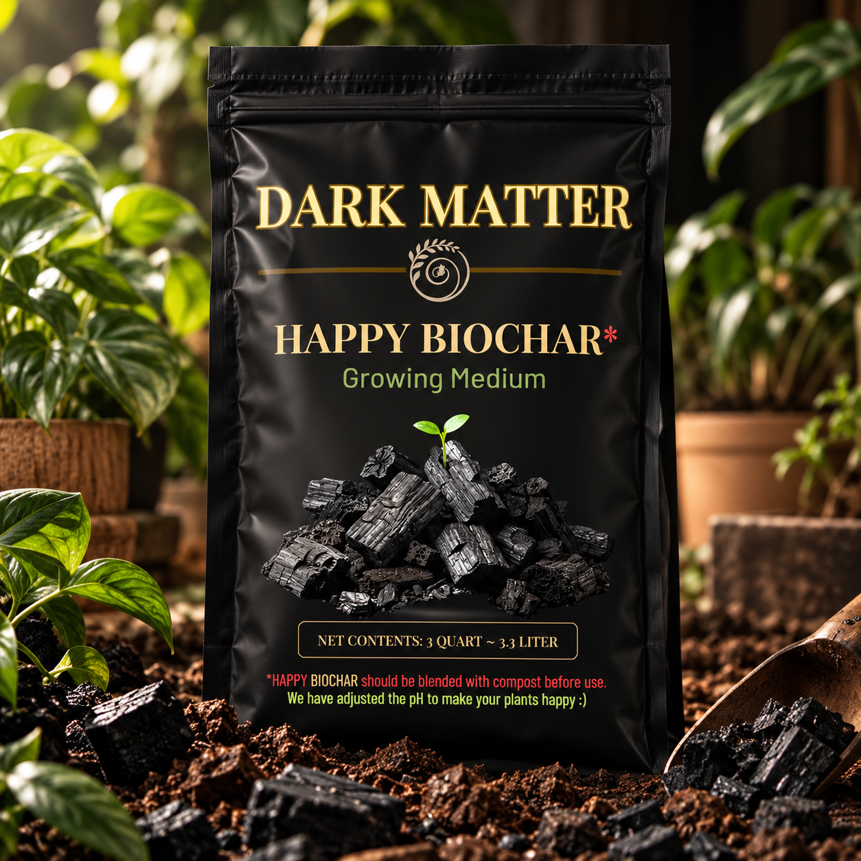 Happy Biochar by Dark Matter for Soil